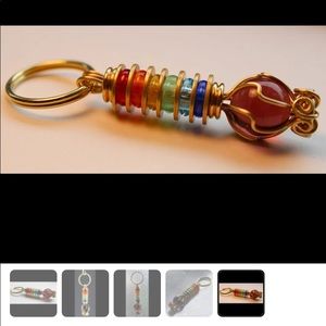 Chakra Rainbow Keychain or Zipper Pull